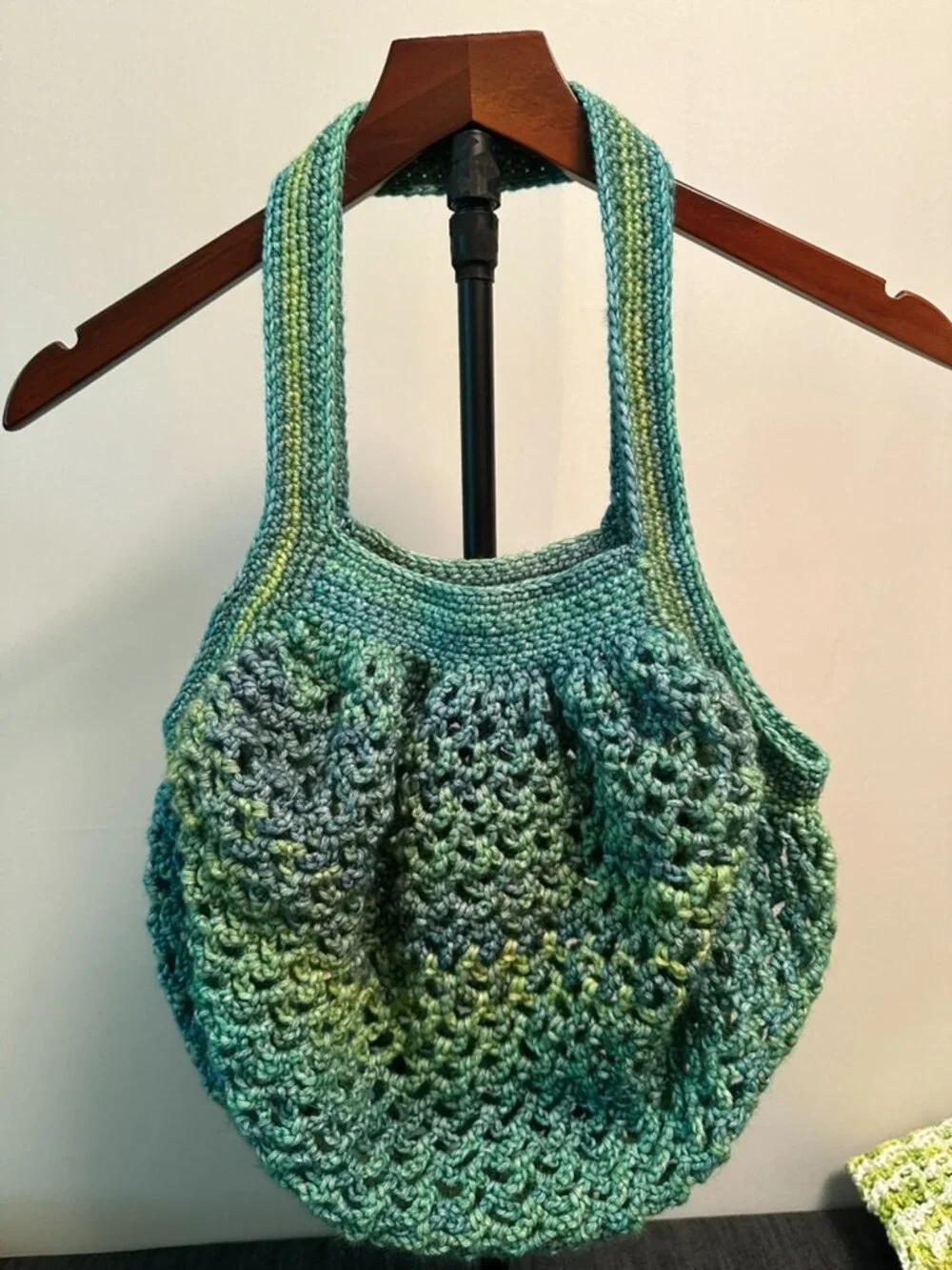 Market Bag- Cotton Blend. Hand Crochet